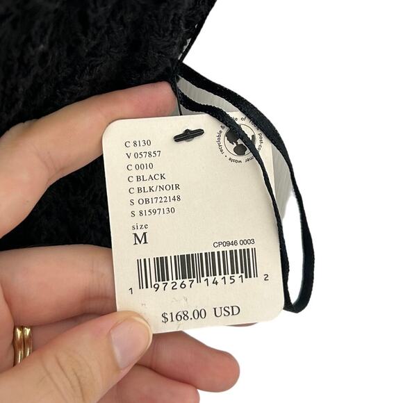 Free People Crochet Knit Sleeveless Maxi Dress NWT Women's Sz M Black Boho Lined - Picture 3 of 8